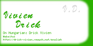 vivien drick business card